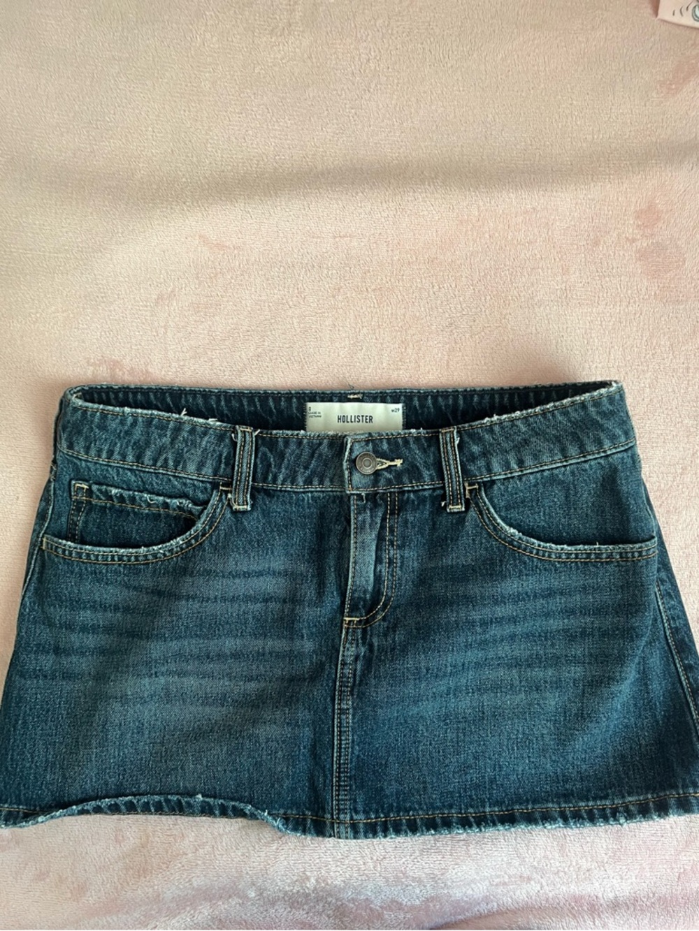 Hollister Blue Denim Mini Skirt